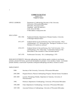 1 CURRICULUM VITAE August, 2016 Trudy R. Turner OFFICE