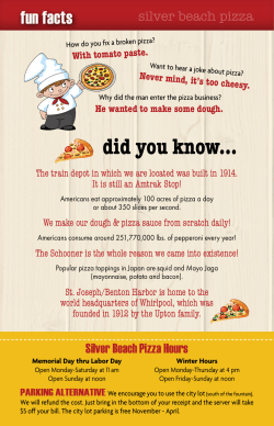 did you know... - Silver Beach Pizza