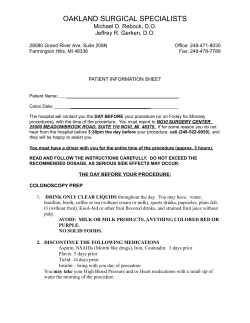 Bowel Prep Instructions - Novi Surgery Center Patients