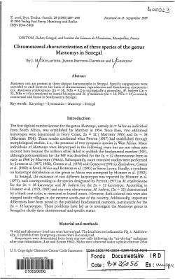 Chromosomal characterization of three species of the genus