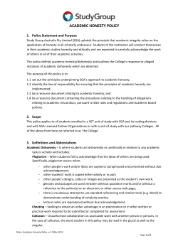 Academic Honesty Policy
