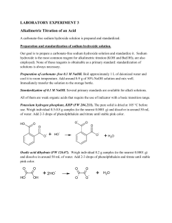 Standardization of NaOH