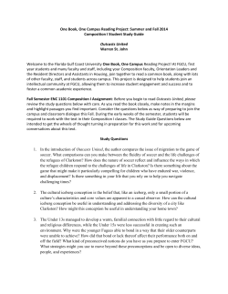 One Book, One Campus Reading Project