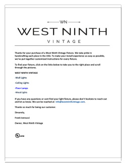 Thanks for your purchase of a West Ninth Vintage Fixture. We take
