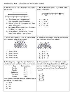 Common Core Math 7 EOG Questions
