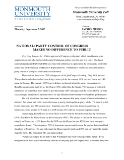 PARTY CONTROL OF CONGRESS MAKES NO DIFFERENCE TO