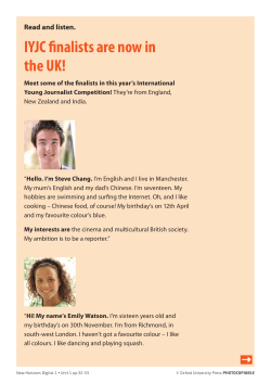 IYJC finalists are now in the UK!