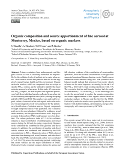 Organic composition and source apportionment of fine aerosol at