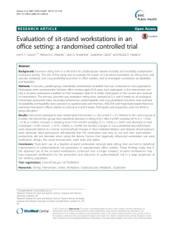 Evaluation of sit-stand workstations in an office setting: a