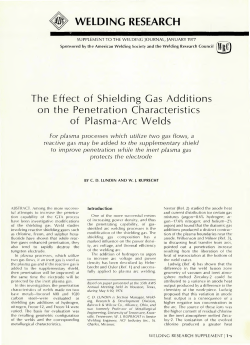 The Effect of Shielding Gas Additions on the Penetration