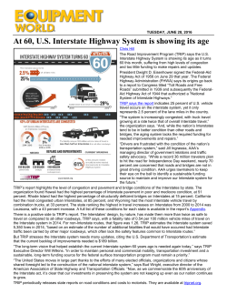 At 60, U.S. Interstate Highway System is showing its age