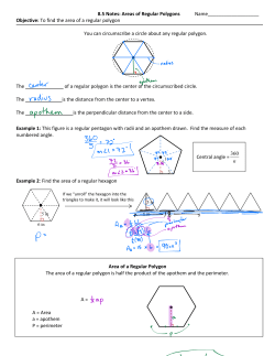 8.5 Notes: Areas of Regular Polygons