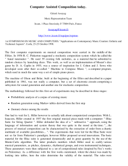 Computer-Assisted Composition Today by G&eacute;rard Assayag