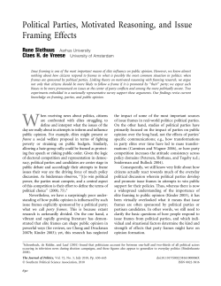 Political Parties, Motivated Reasoning, and Issue Framing Effects