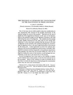 THE INFLUENCE OF HYDROGEN ION