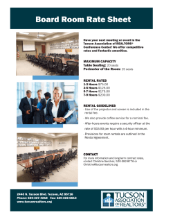 MAXIMUM CAPACITY Table Seating: 20 seats Perimeter of the