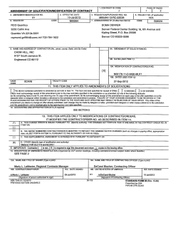 amendment of solicitationimodification