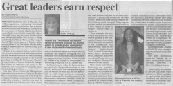 Great leaders earn respect