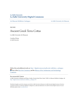 Ancient Greek Terra-Cottas - La Salle University Digital Commons