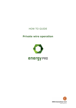Private wire operation - EMD International A/S