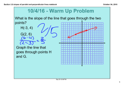 Section 3.8 slopes of parallel and perpendicular lines.notebook