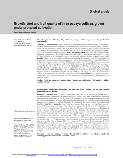 Growth, yield and fruit quality of three papaya cultivars grown under