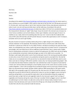 Diet Diary Example