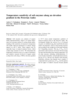 Temperature sensitivity of soil enzymes along an elevation gradient