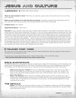 Lesson 1: Alike But Not Alike