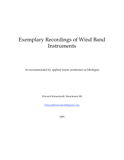 Exemplary Recordings of Wind Band Instruments