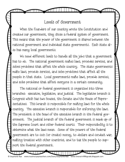 Levels of Government