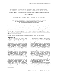 feasibility of integrating hot water extraction into a dissolving pulp