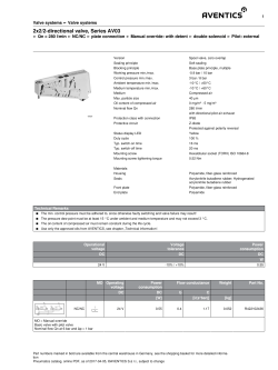 2x2/2-directional valve, Series AV03