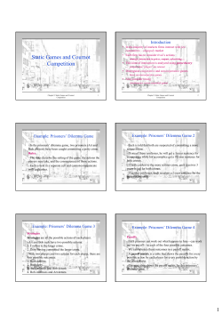 Static Games and Cournot Competition