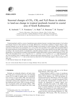 Seasonal changes of CO2, CH4 and N2O fluxes in relation to land