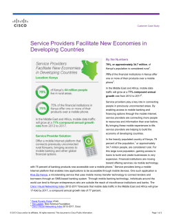 Service Providers Facilitate New Economies in Developing Countries