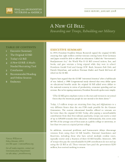 A New GI Bill