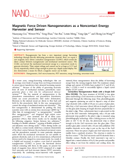 Magnetic Force Driven Nanogenerators as a