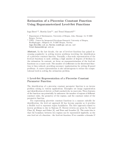 Estimation of a Piecewise Constant Function Using