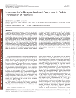 Involvement of a Receptor-Mediated Component in Cellular