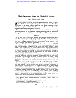 Fibrin Suspension Assay for Fibrinolytic Activity