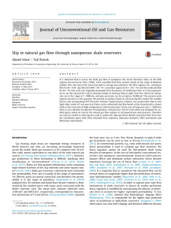 Slip in natural gas flow through nanoporous shale reservoirs