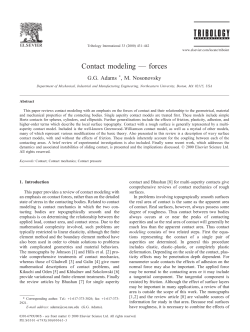 Contact modeling &mdash; forces