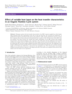 Effect of variable heat input on the heat transfer characteristics in an