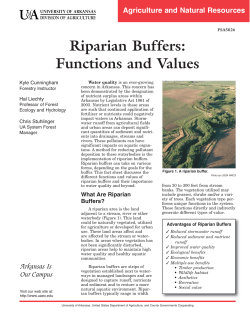 Riparian Buffers: Functions and Values - FSA5026