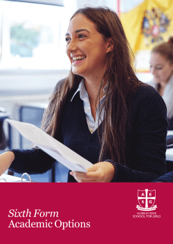 Sixth Form Academic Options - Alderley Edge School for Girls