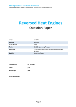 Reversed Heat Engines