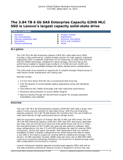 The 3.84 TB 6 Gb SAS Enterprise Capacity G3HS MLC SSD is