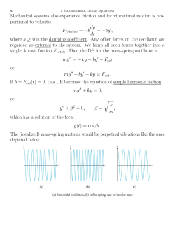 Mechanical systems also experience friction and for vibrational