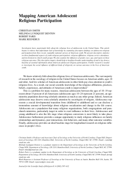 Mapping American Adolescent Religious Participation